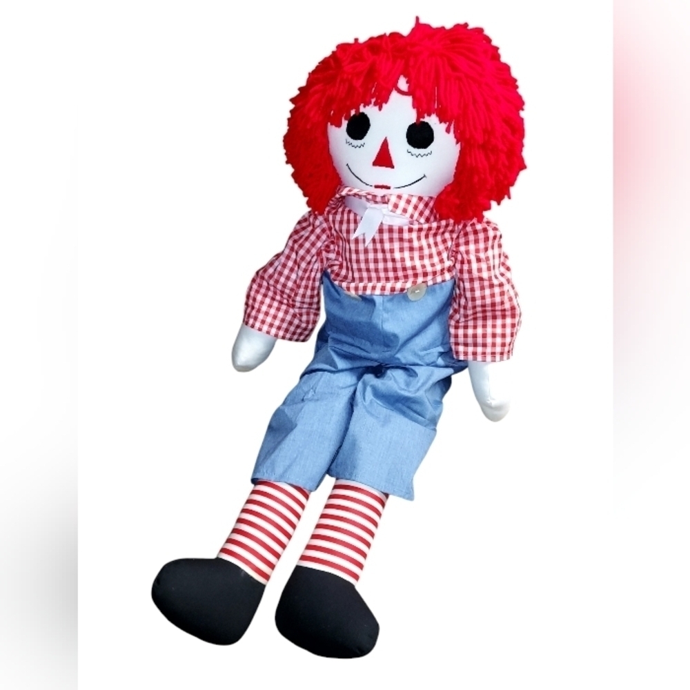 Vintage Raggedy Ann Andy Doll - Large approx 3 feet tall Vintage